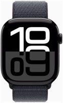 Apple Watch Series 10 GPS + Cellular 46mm Jet Black Aluminium Case with Ink Sport Loop