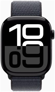 Apple Watch Series 10 GPS + Cellular 46mm Jet Black Aluminium Case with Ink Sport Loop