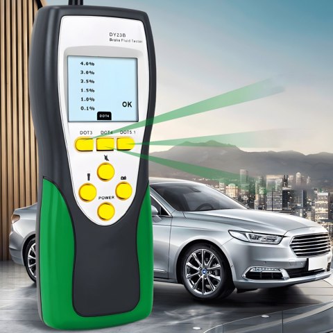 Miernik tester płynu hamulcowego DOT3 / DOT4 / DOT5.1 z sondą ekranem LCD Miernik tester płynu hamulcowego DOT3 / DOT4 / DOT5.1 z sondą ekranem LCD