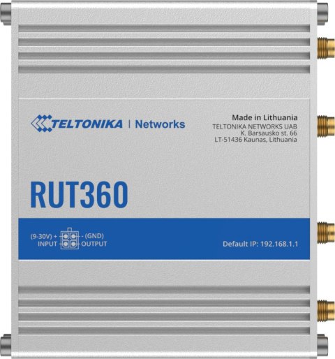 Teltonika RUT360 router przemysłowy 4G / LTE (RUT360000000) Teltonika RUT360 router przemysłowy 4G / LTE (RUT360000000)