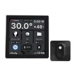Zestaw panel sterowania Shelly Wall Display WiFi/BLU (czarny) + BLU H&T (czarny) Shelly