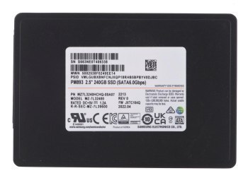 Dysk SSD Samsung PM893 240GB SATA 2.5 MZ7L3240HCHQ-00A07 (DPWD 1)