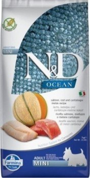 FARMINA N&D OCEAN DOG SALMON COD&CANTALOUPE MELON ADULT MINI 7kg