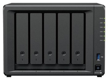Synology DS1525+ | 5-zat. NAS Ryzen V1500B, 2× 2.5 GbE, M.2 NVMe