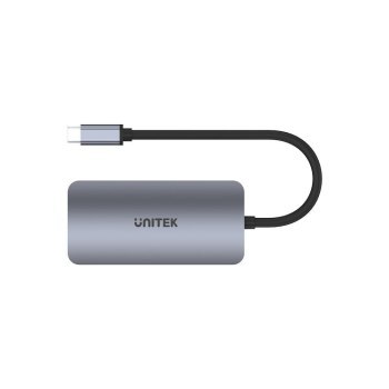 Unitek Hub USB-C 1xUSB 3.1 Gen1 VGA 2xHDMI PD MST