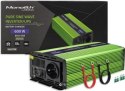 Qoltec Przetwornica napięcia Monolith | ładowanie baterii | UPS | 300W | 600W | 12V na 230V | Czysty Sinus Qoltec