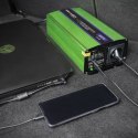 Qoltec Przetwornica napięcia Monolith | ładowanie baterii | UPS | 300W | 600W | 12V na 230V | Czysty Sinus Qoltec