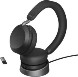 Słuchawki - Słuchawki bezprzewodowe Jabra Evolve 2 75 USB-A MS Stereo Stand Black - 27599-999-989 Jabra