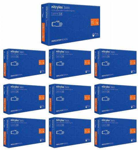 Rękawice Nitrylowe 100 szt. Nitrylex Basic Dark Blue - 10 kpl. (XL 9-10) Rękawice Nitrylowe 100 szt. Nitrylex Basic Dark Blue - 10 kpl. (XL 9-10)