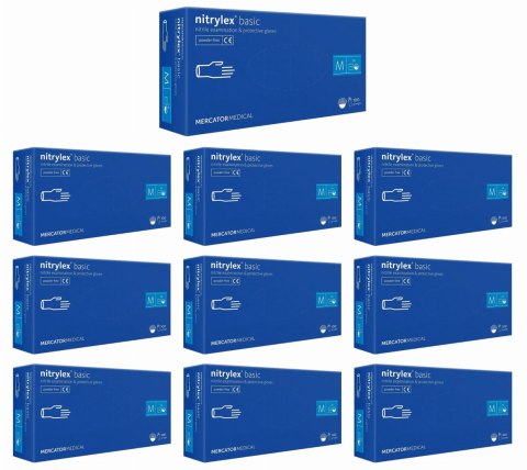 Rękawice Nitrylowe 100 szt. Nitrylex Basic Dark Blue - 10 kpl. (XL 9-10) Rękawice Nitrylowe 100 szt. Nitrylex Basic Dark Blue - 10 kpl. (XL 9-10)
