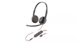 Słuchawki przewodowe HP Poly Blackwire 3225 Stereo USB-C + Adapter USB-C/A -8X229AA Poly
