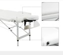 Łóżko Do Masażu Składane Aluminiowe Białe PAKO 700-039WT