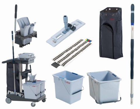 Zestaw Wózek Voleo Pro Standard (Wiadro 15L+20L + Worek + Prasa + Kij + Uchwyt + Mop) Zestaw Wózek Voleo Pro Standard (Wiadro 15L+20L + Worek + Prasa + Kij + Uchwyt + Mop)