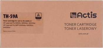 Toner Actis TH-59A (zamiennik HP CF259A; Supreme; 3000 stron; czarny). Z chipem. Zalecamy wyłączenie aktualizacji oprogramowania ACTIS Toner Actis TH-59A (zamiennik HP CF259A; Supreme; 3000 stron; czarny). Z chipem. Zalecamy wyłączenie aktualizacji oprogramowania ACTIS