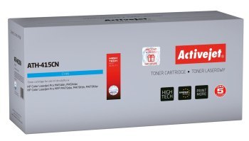 Toner Activejet ATH-415CN (zamiennik HP 415A W2031A; Supreme; 2100 stron; niebieski) z chipem Activejet Toner Activejet ATH-415CN (zamiennik HP 415A W2031A; Supreme; 2100 stron; niebieski) z chipem Activejet