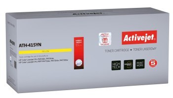 Toner Activejet ATH-415YN (zamiennik HP 415A W2032A; Supreme; 2100 stron; żółty) z chipem Activejet Toner Activejet ATH-415YN (zamiennik HP 415A W2032A; Supreme; 2100 stron; żółty) z chipem Activejet