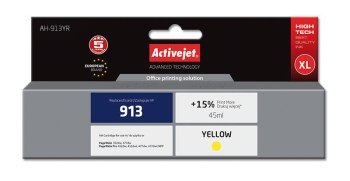 Tusz Activejet AH-913YR (zamiennik HP 913 F6T79AE; Premium; 45 ml; żółty) Activejet Tusz Activejet AH-913YR (zamiennik HP 913 F6T79AE; Premium; 45 ml; żółty) Activejet