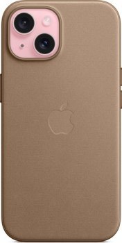 Apple iPhone 15 FineWoven Case with MagSafe taupe Apple Apple iPhone 15 FineWoven Case with MagSafe taupe Apple