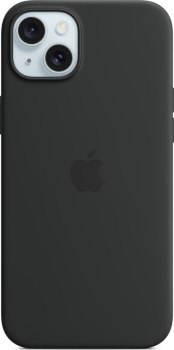 Apple iPhone 15 Plus Silicone Case with MagSafe black Apple Apple iPhone 15 Plus Silicone Case with MagSafe black Apple