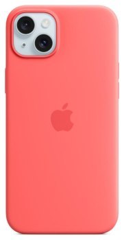 Apple iPhone 15 Plus Silicone Case with MagSafe guava Apple Apple iPhone 15 Plus Silicone Case with MagSafe guava Apple