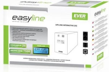 Zasilacz UPS Ever Easyline T/EASYTO-000K65/00 (650VA) Ever Zasilacz UPS Ever Easyline T/EASYTO-000K65/00 (650VA) Ever
