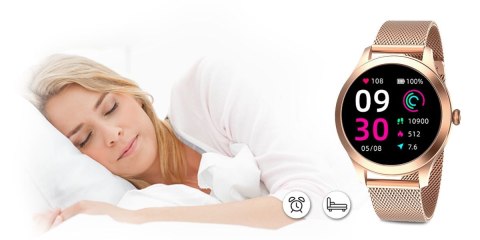 Damski SMARTWATCH G.Rossi SW014G-2 Różowe złoto G.Rossi Damski SMARTWATCH G.Rossi SW014G-2 Różowe złoto G.Rossi