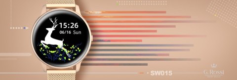 Damski SMARTWATCH G.Rossi SW015-4 Różowe złoto G.Rossi Damski SMARTWATCH G.Rossi SW015-4 Różowe złoto G.Rossi