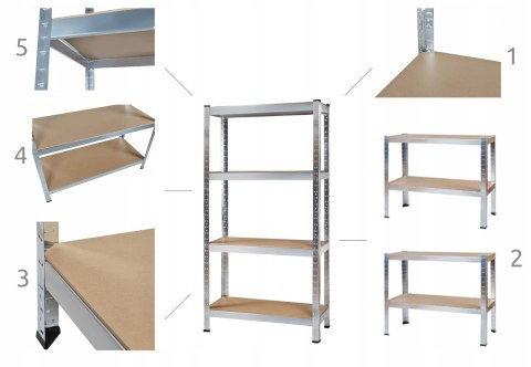 Regał magazynowy 150x75x30 cm - 4 Półki Regał magazynowy 150x75x30 cm - 4 Półki