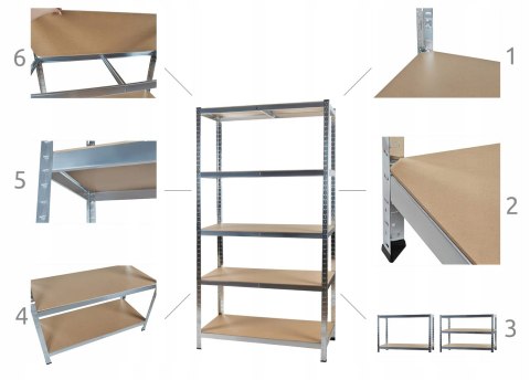 Regał magazynowy 180x90x40 cm - 5 Półek Regał magazynowy 180x90x40 cm - 5 Półek