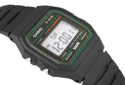 Zegarek Męski CASIO F-91W-3DG + BOX CASIO Zegarek Męski CASIO F-91W-3DG + BOX CASIO