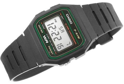 Zegarek Męski CASIO F-91W-3DG + BOX CASIO Zegarek Męski CASIO F-91W-3DG + BOX CASIO