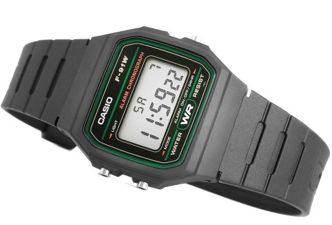Zegarek Męski CASIO F-91W-3DG + BOX CASIO Zegarek Męski CASIO F-91W-3DG + BOX CASIO