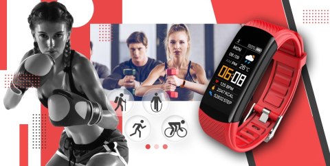 Smartband Giewont Fit&GO Duo GW200-1 - Black + Pasek Alert Red Giewont Smartband Giewont Fit&GO Duo GW200-1 - Black + Pasek Alert Red Giewont