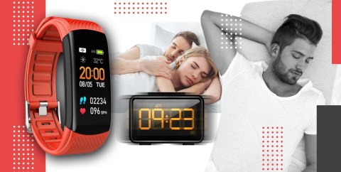 Smartband Giewont Fit&GO Duo GW200-1 - Black + Pasek Alert Red Giewont Smartband Giewont Fit&GO Duo GW200-1 - Black + Pasek Alert Red Giewont