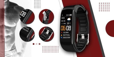 Smartband Giewont Fit&GO Duo GW200-2 - Black + Pasek Ice White Giewont Smartband Giewont Fit&GO Duo GW200-2 - Black + Pasek Ice White Giewont