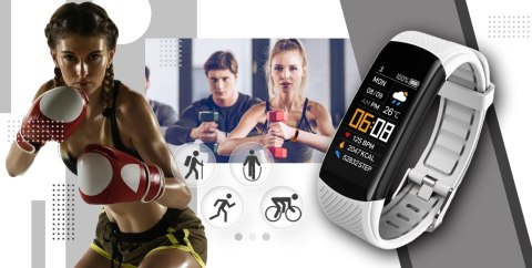 Smartband Giewont Fit&GO Duo GW200-2 - Black + Pasek Ice White Giewont Smartband Giewont Fit&GO Duo GW200-2 - Black + Pasek Ice White Giewont
