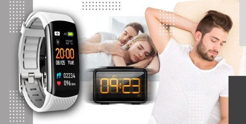 Smartband Giewont Fit&GO Duo GW200-2 - Black + Pasek Ice White Giewont Smartband Giewont Fit&GO Duo GW200-2 - Black + Pasek Ice White Giewont