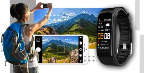 Smartband Giewont Fit&GO Duo GW200-2 - Black + Pasek Ice White Giewont Smartband Giewont Fit&GO Duo GW200-2 - Black + Pasek Ice White Giewont