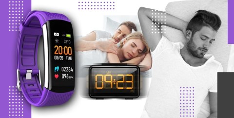 Smartband Giewont Fit&GO Duo GW200-3 - Black + Pasek Flora Violet Giewont Smartband Giewont Fit&GO Duo GW200-3 - Black + Pasek Flora Violet Giewont