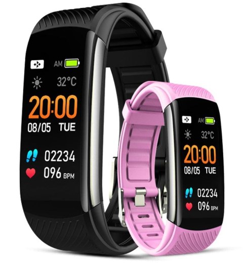 Smartband Giewont Fit&GO Duo GW200-4 - Black + Pasek Think Pink Giewont Smartband Giewont Fit&GO Duo GW200-4 - Black + Pasek Think Pink Giewont