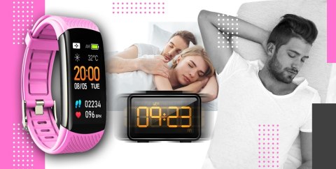 Smartband Giewont Fit&GO Duo GW200-4 - Black + Pasek Think Pink Giewont Smartband Giewont Fit&GO Duo GW200-4 - Black + Pasek Think Pink Giewont