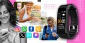 Smartband Giewont Fit&GO Duo GW200-4 - Black + Pasek Think Pink Giewont
