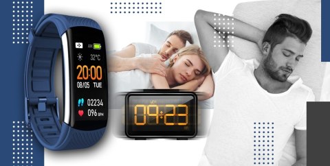 Smartband Giewont Fit&GO Duo GW200-6 - Black + Pasek Smart Navy Giewont Smartband Giewont Fit&GO Duo GW200-6 - Black + Pasek Smart Navy Giewont