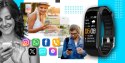 Smartband Giewont Fit&GO Duo GW200-7 - Black + Pasek Sky Blue Giewont