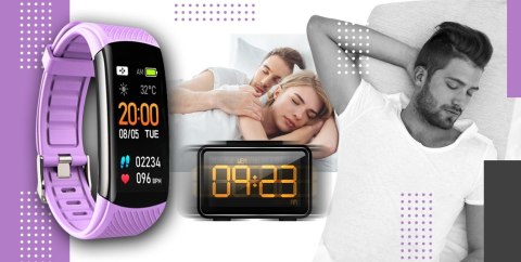 Smartband Giewont Fit&GO Duo GW200-8 - Black + Pasek Touch of Lavender Giewont Smartband Giewont Fit&GO Duo GW200-8 - Black + Pasek Touch of Lavender Giewont