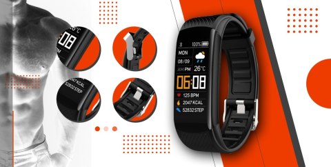 Smartband Giewont Fit&GO Duo GW200-9 - Black + Pasek Orange Power Giewont Smartband Giewont Fit&GO Duo GW200-9 - Black + Pasek Orange Power Giewont