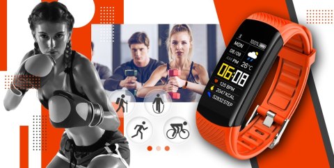 Smartband Giewont Fit&GO Duo GW200-9 - Black + Pasek Orange Power Giewont Smartband Giewont Fit&GO Duo GW200-9 - Black + Pasek Orange Power Giewont
