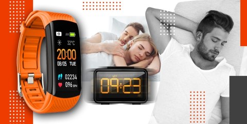 Smartband Giewont Fit&GO Duo GW200-9 - Black + Pasek Orange Power Giewont Smartband Giewont Fit&GO Duo GW200-9 - Black + Pasek Orange Power Giewont