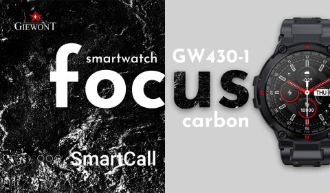 Smartwatch Giewont Focus SmartCall GW430-1 - Carbon Giewont Smartwatch Giewont Focus SmartCall GW430-1 - Carbon Giewont