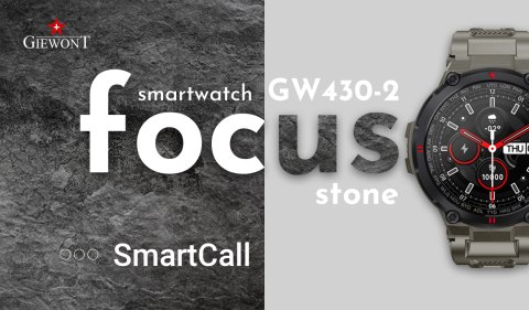 Smartwatch Giewont Focus SmartCall GW430-2 - Stone Giewont Smartwatch Giewont Focus SmartCall GW430-2 - Stone Giewont